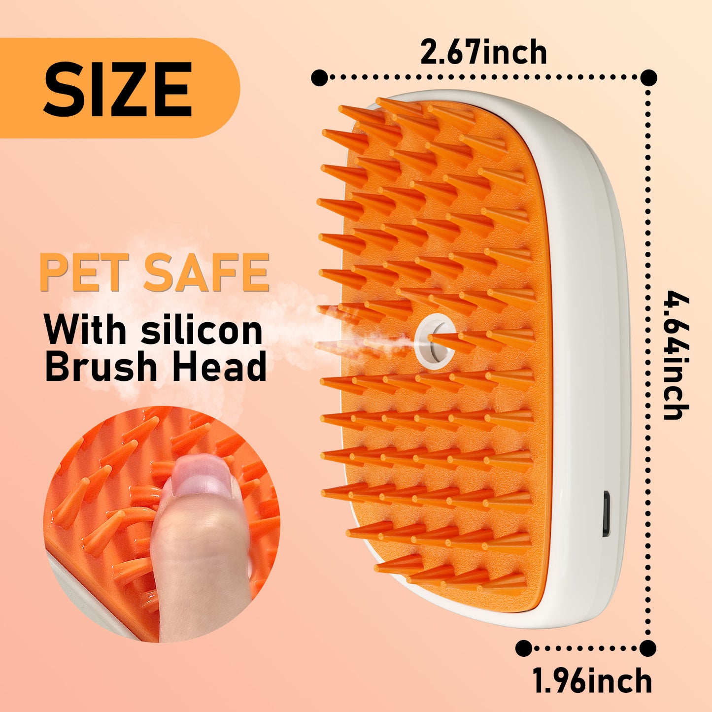 4-in-1 Cat Steam Grooming Brush | Anti-Static & Hair Removal Tool