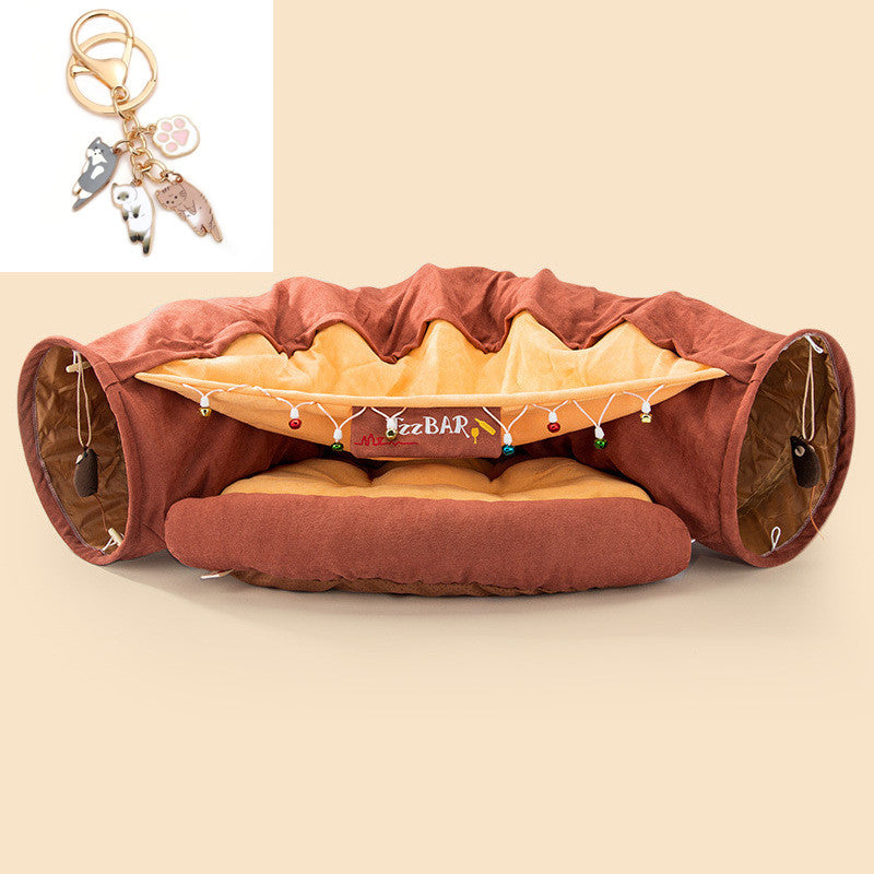 Foldable Cat Tunnel Toy | Soft, Washable & Space-Saving Design