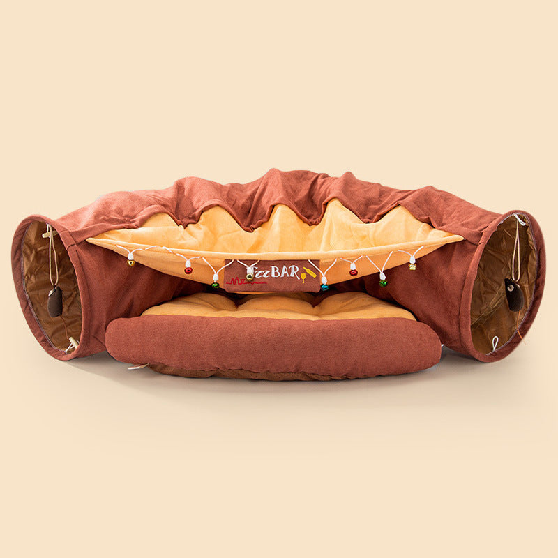 Foldable Cat Tunnel Toy | Soft, Washable & Space-Saving Design
