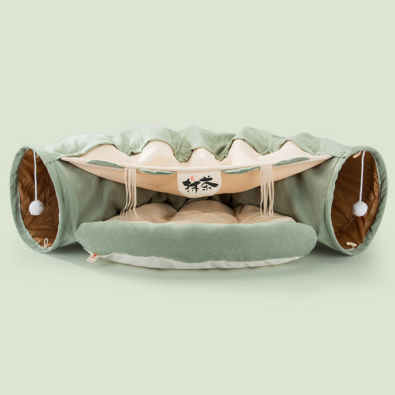 Foldable Cat Tunnel Toy | Soft, Washable & Space-Saving Design