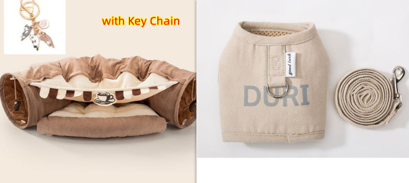 Foldable Cat Tunnel Toy | Soft, Washable & Space-Saving Design
