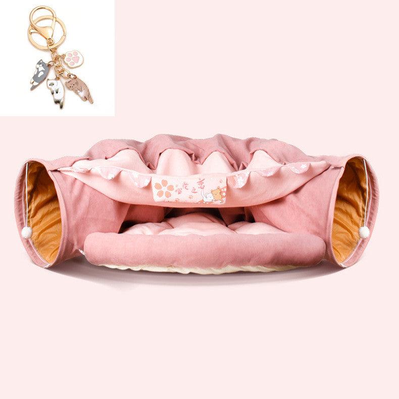 Foldable Cat Tunnel Toy | Soft, Washable & Space-Saving Design