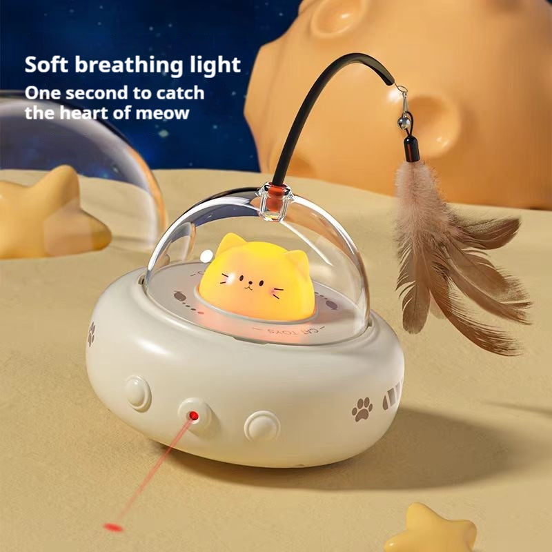 Interactive Automatic Cat Toy – Motion-Activated Feather Teaser, USB Rechargeable