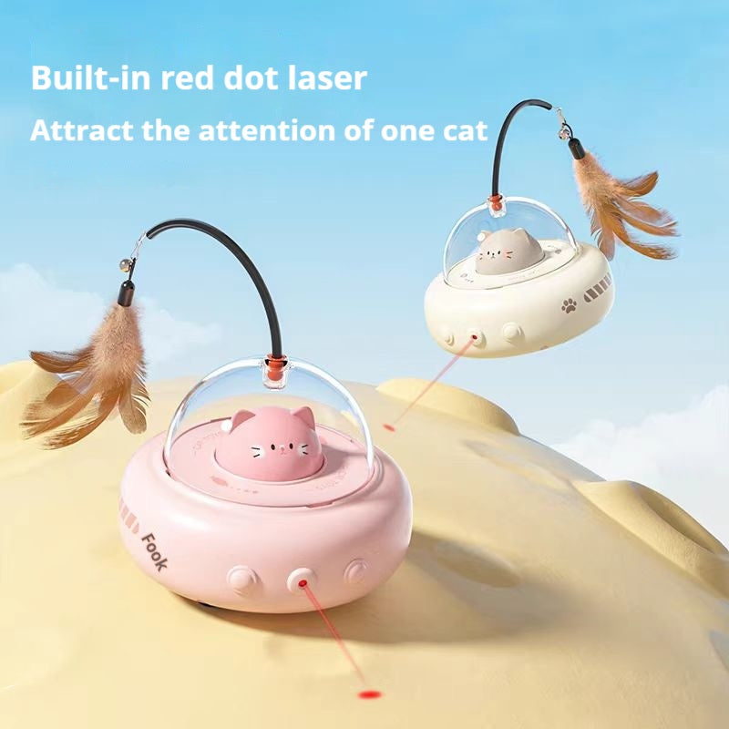 Interactive Automatic Cat Toy – Motion-Activated Feather Teaser, USB Rechargeable