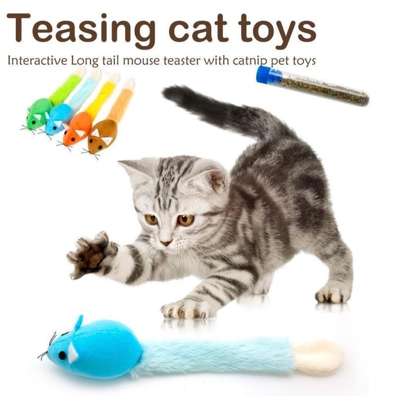 Interactive Long Tail Mouse Cat Toy | Fun Teaser for Active Play