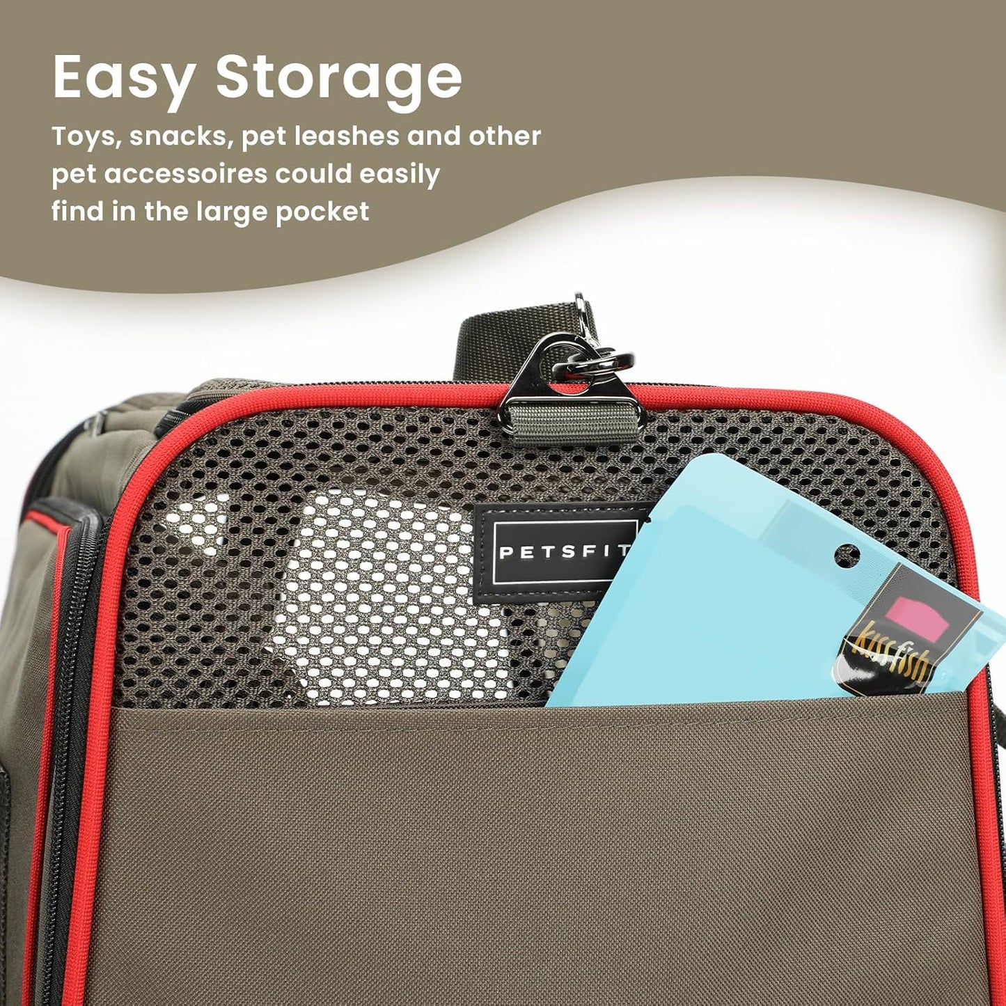 Airline Approved Expandable Large Cat Carrier Small Dog Carrier, 17" X 11" X 11" Collapsible Portable Soft-Sided Airplane Pet Carrier Bag with Two Extension, Fit for Outdoor Use
