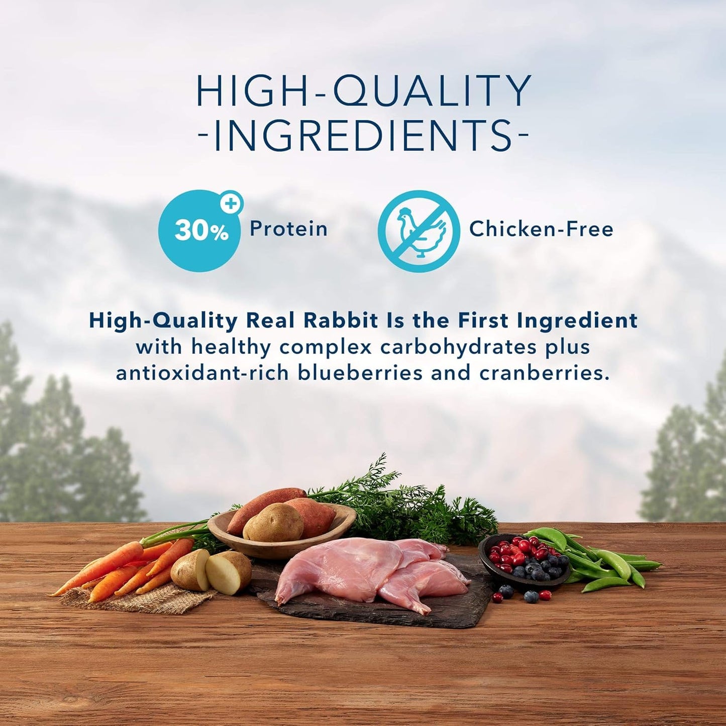 Wilderness Rocky Mountain Recipe High Protein, Natural Adult Dry Cat Food, Rabbit 10-Lb