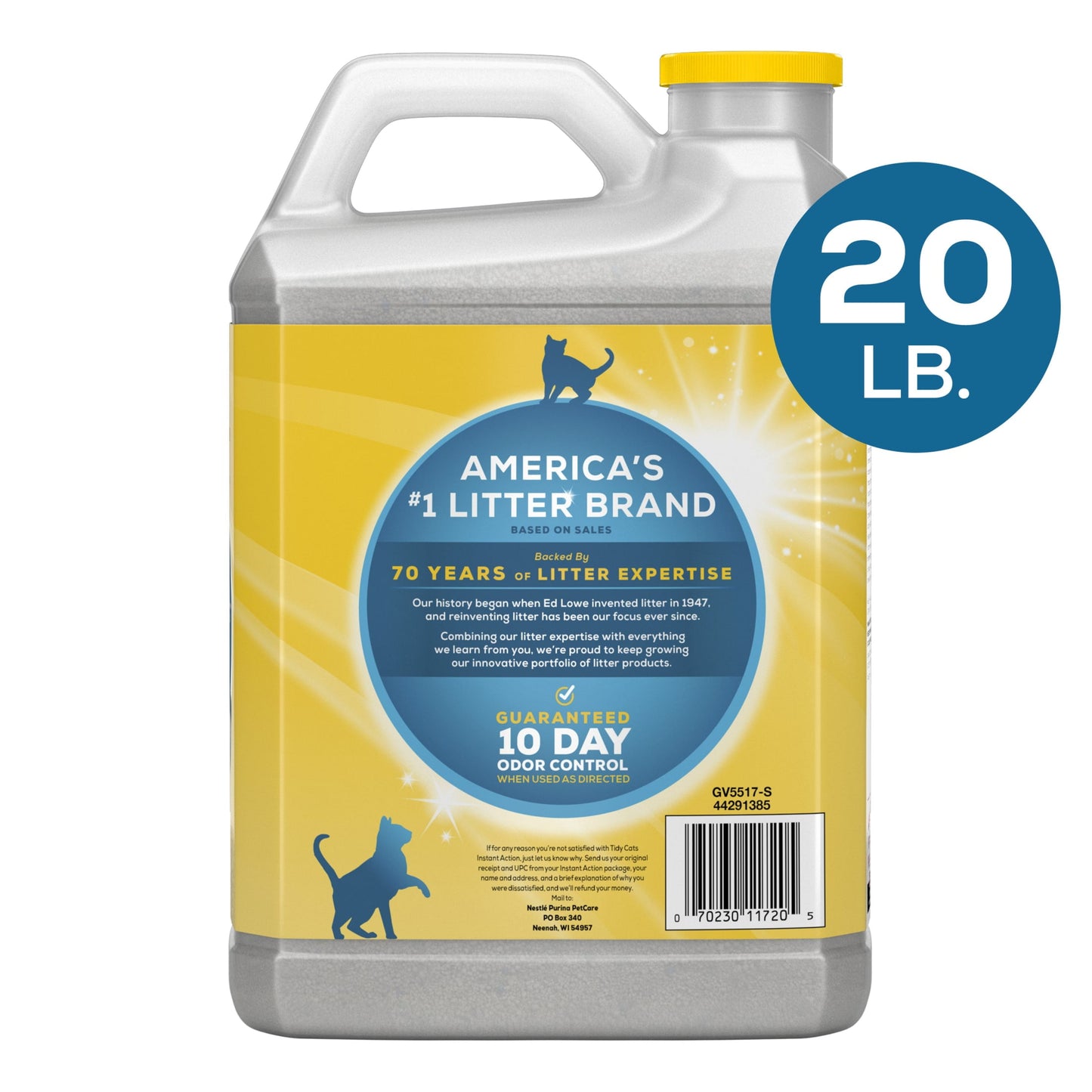 Purina Instant Action Clumping Cat Litter, Natural, Low Dust, Odor Control, 20 Lb. Jug