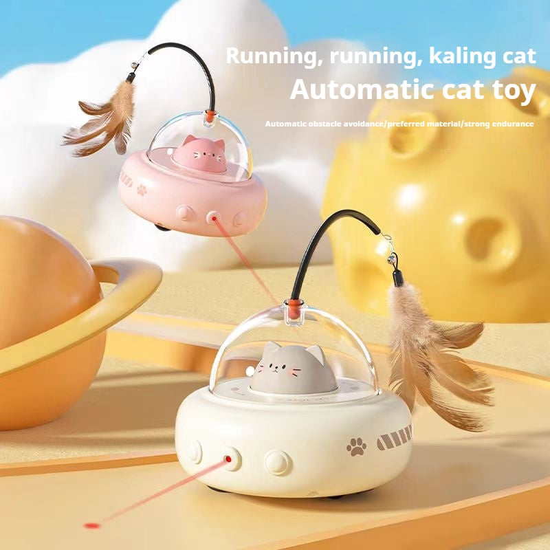 Interactive Automatic Cat Toy – Motion-Activated Feather Teaser, USB Rechargeable