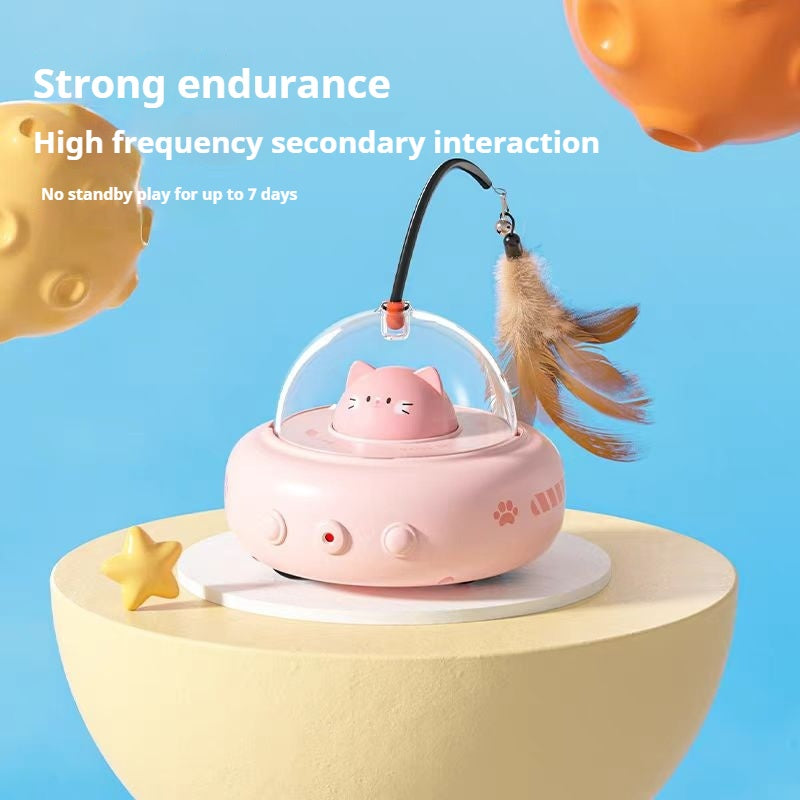 Interactive Automatic Cat Toy – Motion-Activated Feather Teaser, USB Rechargeable