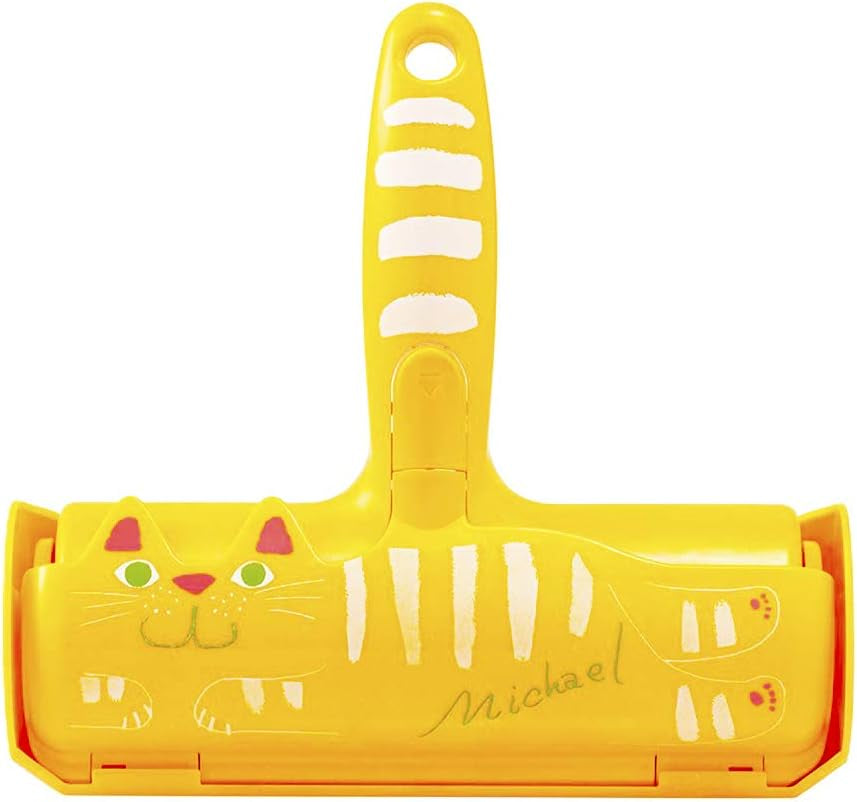 Pet Hair Remover Roller - Lint Roller for Pet Hair - Self Cleaning Dog & Cat Hair Remover - Remove Dog, Cat Hair from Furniture, Carpets, Bedding, Clothing and More. Orange