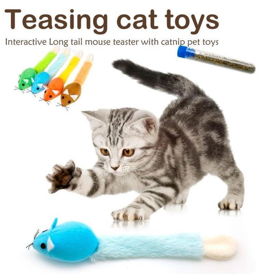 Interactive Long Tail Mouse Cat Toy | Fun Teaser for Active Play