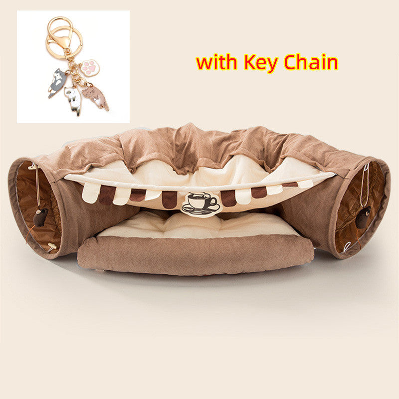 Foldable Cat Tunnel Toy | Soft, Washable & Space-Saving Design